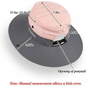 Sun Hats Women's Outdoor Sun Hat UV Protection Cap Foldable Mesh Wide Brim Hats for Summer Beach Safari Fishing Hat - C318RXO...