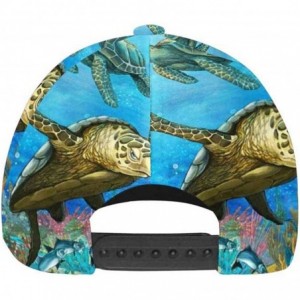 Baseball Caps Octopus Tentacles Sea Turtle Dolphin Adjustable Unisex Men Women All Over Print Dad Caps Classic Baseball Hats ...