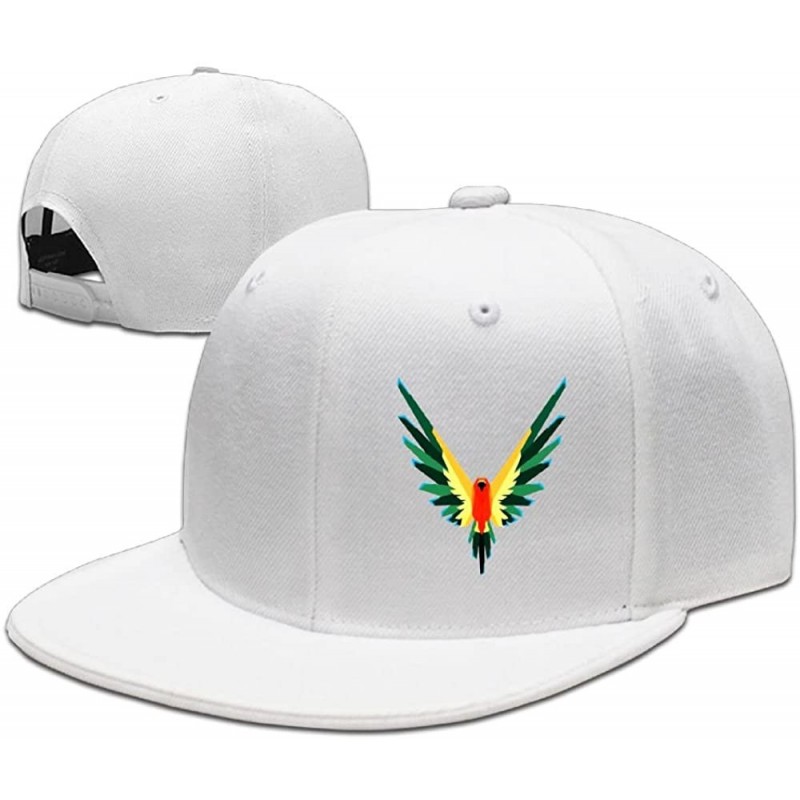 Baseball Caps Cotton Logan Paul Sun Conure Unisex Flat Brim Baseball Hat Parrot Wing - White - C518CD0C5K7 $14.54