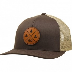 Baseball Caps Trucker Hat - GO Outdoors - Brown/Khaki - CQ18GO6ULM3 $26.71