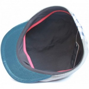 Newsboy Caps Mens Summer Cotton Linen Retro Flat Cap - Marine - CV11XUBZ8FP $52.04