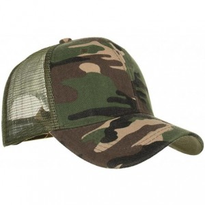 Baseball Caps Men's Hats-Baseball Caps Mesh Camo Hip Hop Casual Summer Hats for Women Men - Army Green - CC18E4322OT $11.34