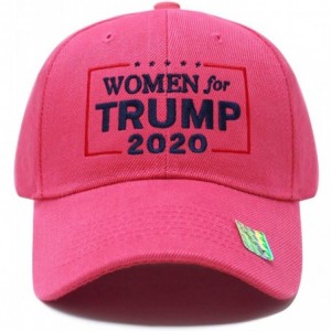 Baseball Caps Women for Trump 2020 Campaign Embroidered US Trump Hat Baseball Cap - Pv101 Hot Pink - CC193NUGLNT $15.71
