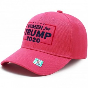 Baseball Caps Women for Trump 2020 Campaign Embroidered US Trump Hat Baseball Cap - Pv101 Hot Pink - CC193NUGLNT $15.71