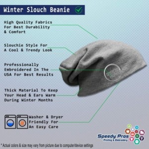 Skullies & Beanies Custom Slouchy Beanie Guinea Pig B Embroidery Skull Cap Hats for Men & Women - Light Grey - CP18A582X02 $1...