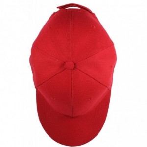 Baseball Caps Plain Baseball Cap Adjustable Back Strap 3 PC - Red - CW18C5NGWYT $8.56