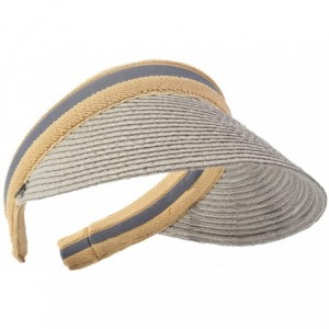 Visors Women Men Straw Sports Tennis Golf Sun Visor Hats - Grey - CN1850QZRMW $37.77