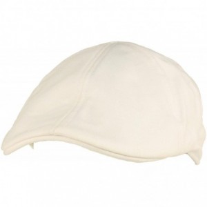 Newsboy Caps Men's 100% Cotton Duck Bill Flat Golf Ivy Driver Visor Sun Cap Hat - White - CS11KZ6SPP3 $28.65