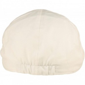 Newsboy Caps Men's 100% Cotton Duck Bill Flat Golf Ivy Driver Visor Sun Cap Hat - White - CS11KZ6SPP3 $18.59