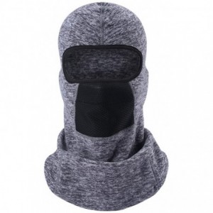 Skullies & Beanies Balaclave Fleece Windproof Ski Mask Face Mask Tactical Hood Neck Warmer - Cationic Fleece-heather Grey - C...