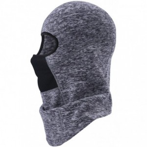 Skullies & Beanies Balaclave Fleece Windproof Ski Mask Face Mask Tactical Hood Neck Warmer - Cationic Fleece-heather Grey - C...