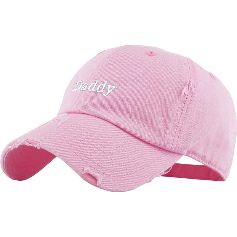 Skullies & Beanies Good Vibes Only Heart Breaker Daddy Dad Hat Baseball Cap Polo Style Adjustable Cotton - (3.2) Pink Daddy V...