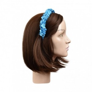 Headbands Small Flowers Full Wreath Headband - Blue - Blue - CA185EL32DE $10.79