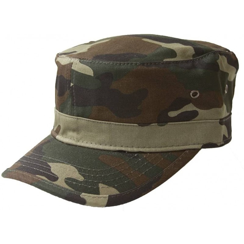 Newsboy Caps Basic GI Cadet Hats - Woodland Camo - C011CDSXT3J $10.93