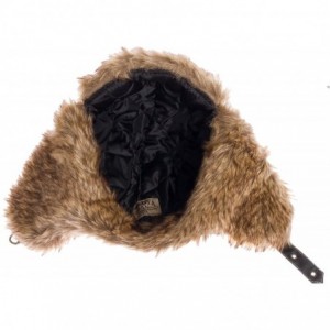 Skullies & Beanies Trooper Ear Flap Cap w/Faux Fur Lining Hat - Western Trapper - CG11PV6E1DR $18.31