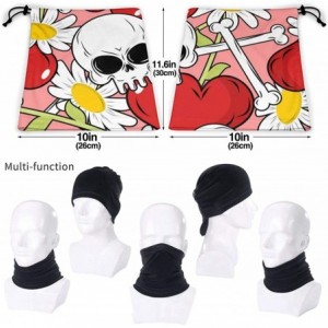 Balaclavas Neck Gaiter Headwear Face Sun Mask Magic Scarf Bandana Balaclava - Cool Skull and Daisy - C2197SEGOX4 $20.66