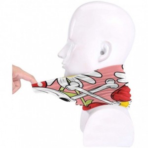 Balaclavas Neck Gaiter Headwear Face Sun Mask Magic Scarf Bandana Balaclava - Cool Skull and Daisy - C2197SEGOX4 $20.66