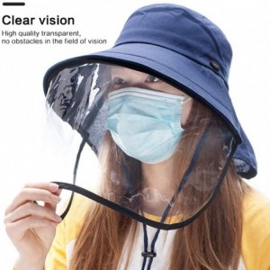 Sun Hats Summer Bill Flap Cap UPF 50+ Cotton Sun Hat with Neck Cover Cord for Women - 00020_navy(with Face Shield) - C2199C0L...