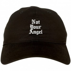 Baseball Caps Not Your Angel Goth Dad Hat - Black - CS187ZSC7WW $20.48