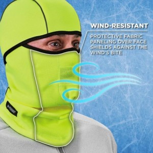 Balaclavas N Ferno 6823 Balaclava Wind Resistant - Lime - CG185OC46MA $20.87