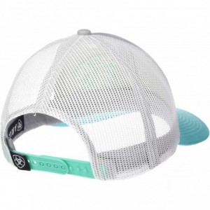 Baseball Caps Women's Offset Chief Mesh Snap Back Cap- Turquoise- One Size - CZ189UCQ7GZ $33.03