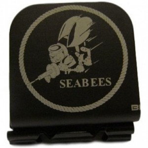 Baseball Caps US Navy Seabees Shoulder Patch Laser Etched Hat Clip Black - C517YLYSZTI $16.02