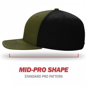 Baseball Caps Unisex 312 Twill-Back Trucker Adjustable Backstrap Baseball Cap - Loden/Black - C318GUZ652O $8.93