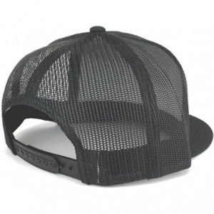 Baseball Caps Puerto Rico Flag 5 Panel Flatbill Trucker Mesh Snapback Cap - Charcoal - CP18DOGKUE7 $17.43