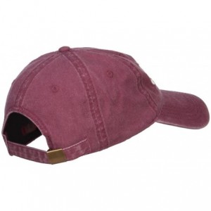 Baseball Caps Grandma Embroidered Washed Cap - Maroon - CS12MYH2DY9 $27.96