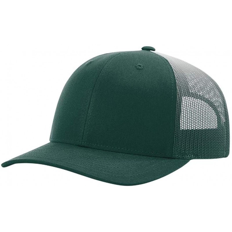 Baseball Caps Printed Mesh-Back Trucker Cap - 112PM - Dark Green/ Dark Green to White Fade - C018UD8ZONR $11.46