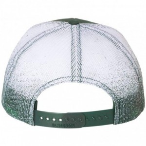 Baseball Caps Printed Mesh-Back Trucker Cap - 112PM - Dark Green/ Dark Green to White Fade - C018UD8ZONR $11.46