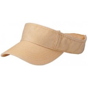 Visors Youth Cotton Twill Washed Visor - Lemon Yellow - CP110BA1MGL $8.24