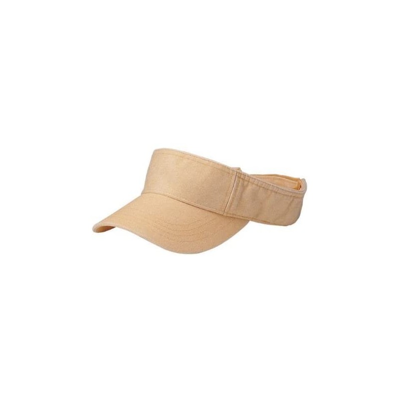 Visors Youth Cotton Twill Washed Visor - Lemon Yellow - CP110BA1MGL $8.24