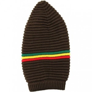 Skullies & Beanies Rasta 100% Cotton Knitted Slouchy Beanie XL - Brown/Rgy - C112MH7WHBZ $15.22