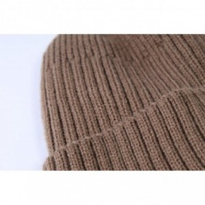 Skullies & Beanies Winter Hats for Men with Visor Warm Men's Outdoor Newsboy Hat Thick Soft Fleece Lined Ski Hat - Khaki - CQ...