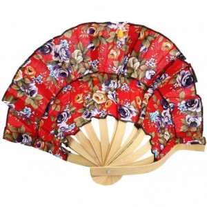 Sun Hats Womens Sun Hat 2 in 1 Sunhat Foldable Bamboo Hand Fan Sunhat Hat (Random Color) - CT182YSC6ZS $10.30