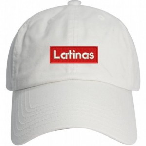 Baseball Caps Latinas Dad Hat Cotton Baseball Cap Polo Style Low Profile - White - CW18662U53N $16.13