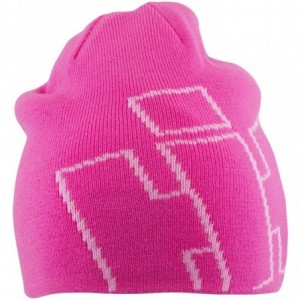 Skullies & Beanies Women's Reversible Pink Houndstooth Knit Beanie - Officially Licensed - CB18I6U7SEO $16.76