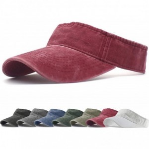 Baseball Caps Sports Sun Visor Hats Twill Cotton Ball Caps for Men Women Adults Kids - 1 Burgundy - CZ18QW0G4KY $13.26