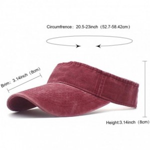 Baseball Caps Sports Sun Visor Hats Twill Cotton Ball Caps for Men Women Adults Kids - 1 Burgundy - CZ18QW0G4KY $13.26