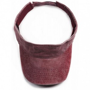 Baseball Caps Sports Sun Visor Hats Twill Cotton Ball Caps for Men Women Adults Kids - 1 Burgundy - CZ18QW0G4KY $13.26