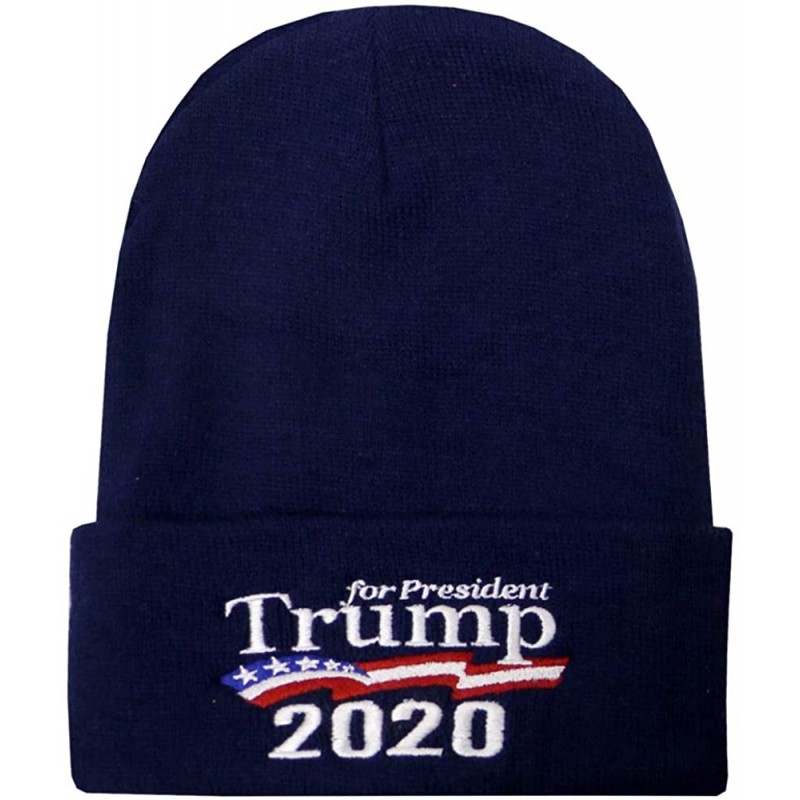 Skullies & Beanies Sk901 Trump Collection Ski Winter Beanie Hat - Multi Colors - Trump for President Navy - CW18KIGU8IA $16.19