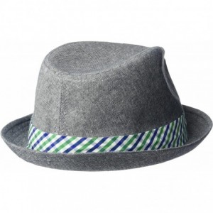 Fedoras Men's Ricardo Fedora with Linen Bow - Blue - CL182L0EUS3 $20.70