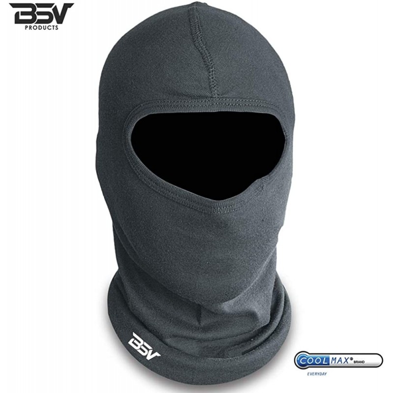 Balaclavas Deluxe Cotton Balaclava Face and Neck Mask Biker/Outdoor Sports/Neck Gaiter - All Season Black - CM18M8OGUZN $16.06