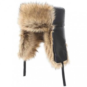 Bomber Hats Winter 3 in 1 Thermal Fur Lined Trapper Bomber Hat with Ear Flap Full Face Mask Windproof Baseball Ski Cap - CU18...