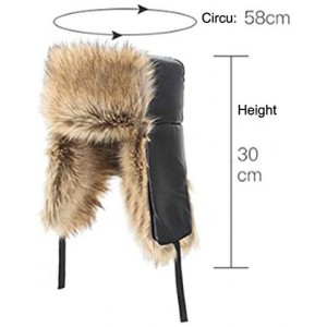 Bomber Hats Winter 3 in 1 Thermal Fur Lined Trapper Bomber Hat with Ear Flap Full Face Mask Windproof Baseball Ski Cap - CU18...