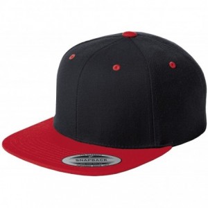 Baseball Caps Street Bike Hat Flat Bill Snapback - Red - C812DNULIY7 $22.12