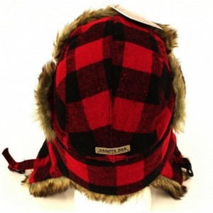 Skullies & Beanies Trooper Ear Flap Cap w/Faux Fur Lining Hat - Buffalo Plaid - CZ113S2OSUR $15.20