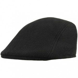 Baseball Caps Classic Herringbone Newsboy Hunting Headwear - Black - CF12NDYIZLH $24.59