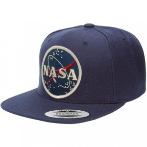 Baseball Caps Flexfit Original Premium Classic Snapback with NASA Meatball Logo Patch - Black - Navy - CZ1236JWN5N $35.93